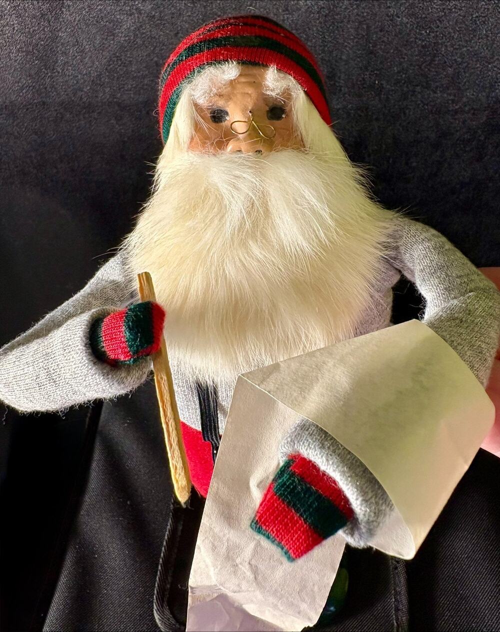Byers Choice Caroler Santa Checking His List Dated 1987